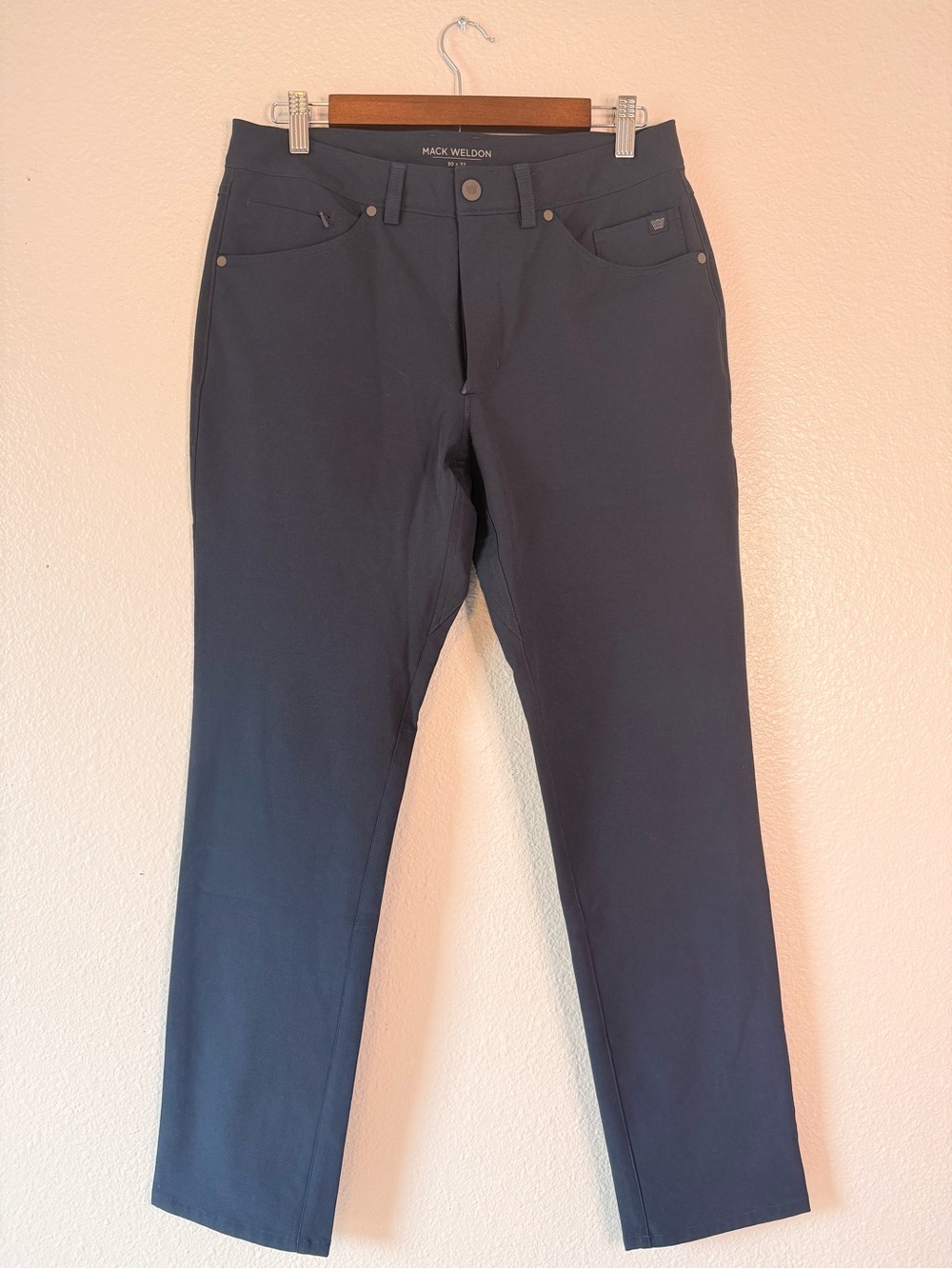 Mack Weldon Radius Flex Navy Performance Pants Men’s 30x32 Stretch 5-Pocket